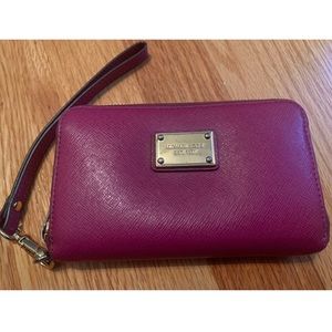 Michael Kors Magenta Wristlet Wallet